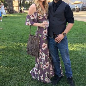 SOLD 🌸 blueblush Floral Wrap Dress